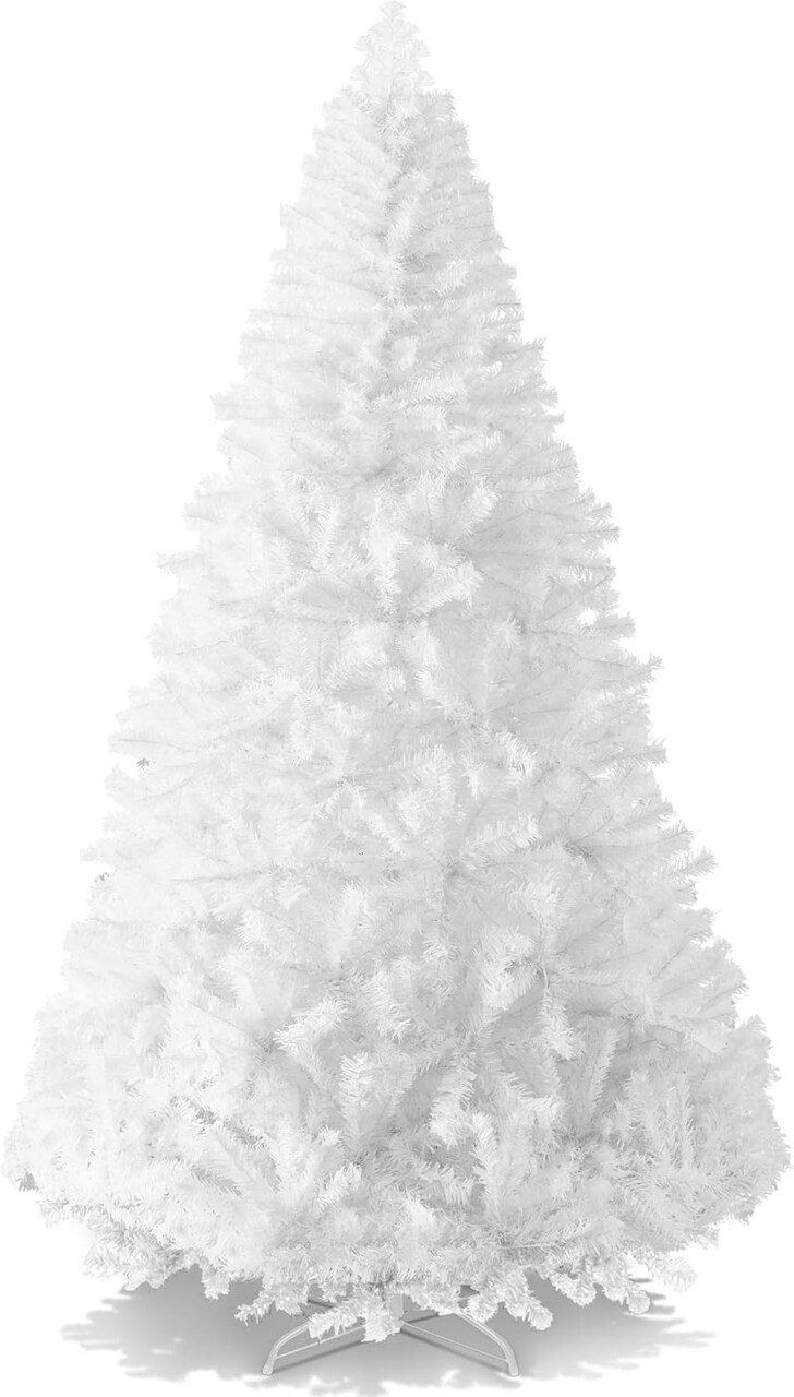 Unlit Artificial Christmas Tree Realistic Hinged Pine with Foldable Base for Holiday Décor